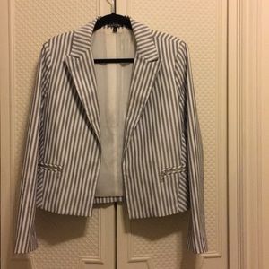 Express grey/white stripes blazer size 12